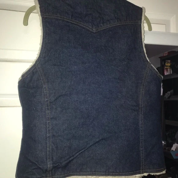 Vintage orange tab Levi’s denim Sherpa vest